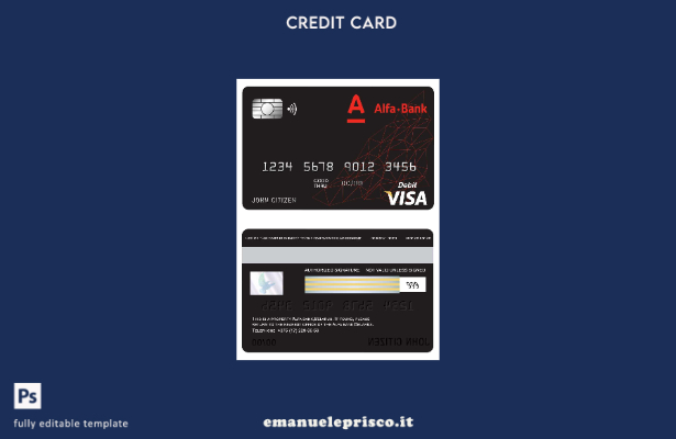 stile verificato Modello di carta visto bancario Bielorussia Alfa